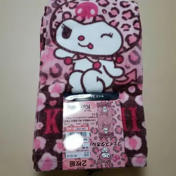 산리오 쿠로미 페이스 타월 2개 세트 레오파드 무늬 시마무라