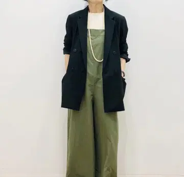새상품급 UNIQLO 2024년 모델 더블 자켓 블랙