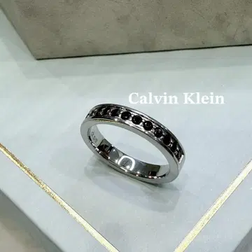 Calvin Klein 반지 11호 실버 블랙 하프 이터니티