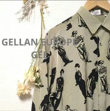 GELLAN EUROPE GEE 셔츠 상의 패턴 독특한 구제 의류