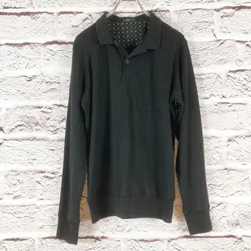 zz2590:COMME CA ISM 긴팔 피케 셔츠 골프 스트 블랙 L