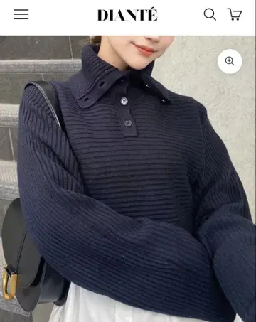 DIANTE 크롭 기장 숏 기장 니트