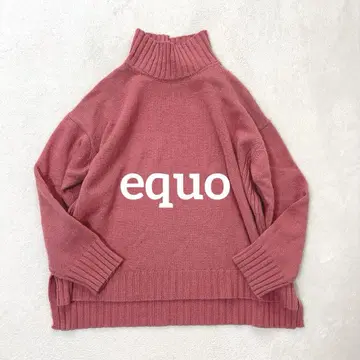 equo 에쿠오 하이넥 풀오버 울 100% 니트 루즈핏