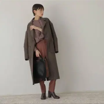 rem closet 렘 옷장 체크 리버서블 코트 S