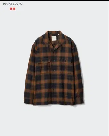 유니클로 JW ANDERSON 브러쉬드 코튼 오버 사이즈 셔츠 XL