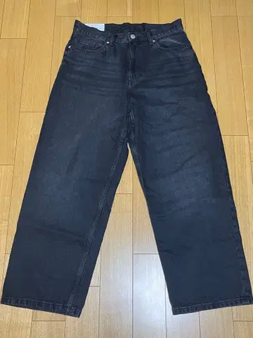 H&M 배기 데님 블랙
