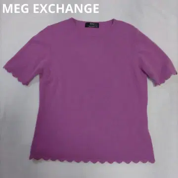 MEG EXCHANGE 메그 엑스체인지 니트 캐시미어 반팔 상의