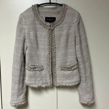 MATERIA 노카라 자켓 38 베이지