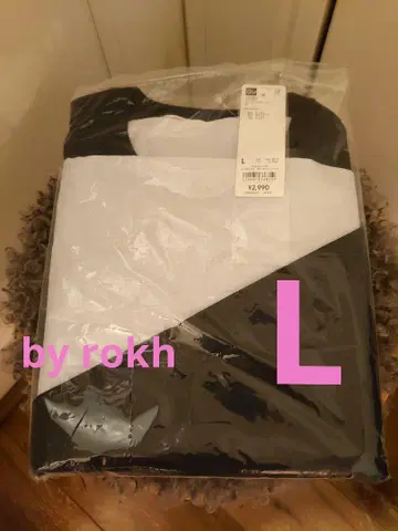 [새상품] GU rokh 페플럼 니트 풀오버 네이비 L