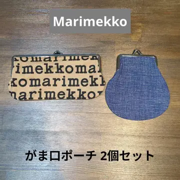 [ Marimekko ] 마리메꼬 가마구치 파우치 2개 세트 안경 케이스
