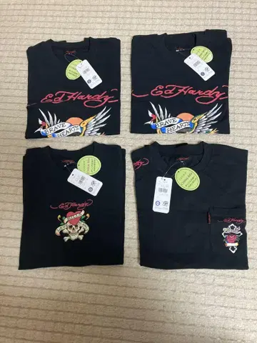 Ed Hardy 블랙 T셔츠 택 포함 새상품