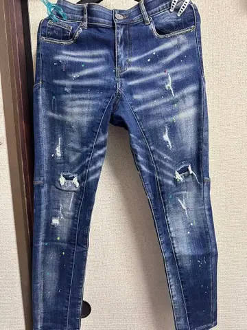 RGT 스키니 데님 데미지 가공