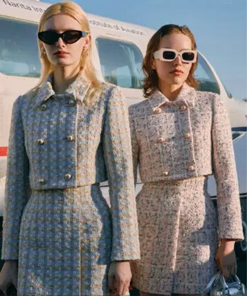 [ 한정판 SALE ] 에이미 이스트 월 스프링 컬러 트위드 셋업