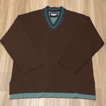 MAISON SPECIAL 니트 브라운 블루 01 M
