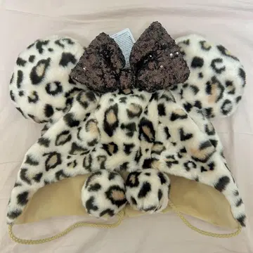 레오파드 무늬 레오파드 브라운 미니 팬캡 디즈니