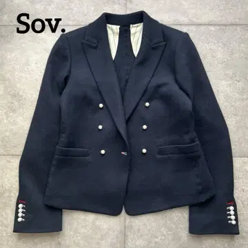 sov. 펄 더블 블레스 자켓 네이비