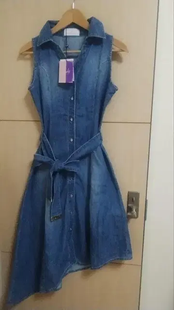 택 포함 새상품 Rady 슬리브리스 데님 원피스 M