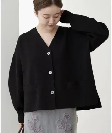 택 포함 새상품 IENA 슈퍼 파인 스무스 가디건