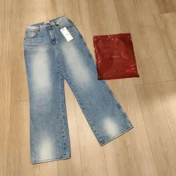 overdue flair*crease line straight denim