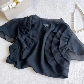 리치미 뉴욕 프릴 볼레로 가디건 파티 결혼식 겉옷 1