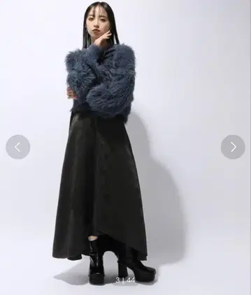 HARE 자카드 크로스 레이어드 스커트