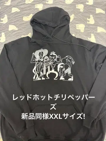 새상품급 XXL! 레드 핫 칠리 페퍼스 복각 풀오버 후드티 AGAINST