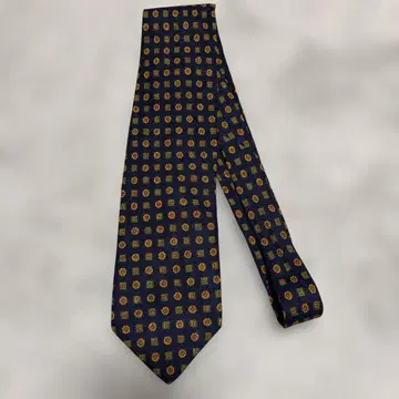 Ermenegildo Zegna 넥타이 네이비/오렌지