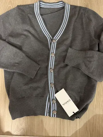 CAXUL 그레이 V넥 가디건