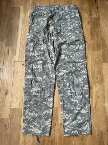 디지털 카모 패턴 카고 팬츠 더블니 카모 패턴 멀티 포켓 Y2K