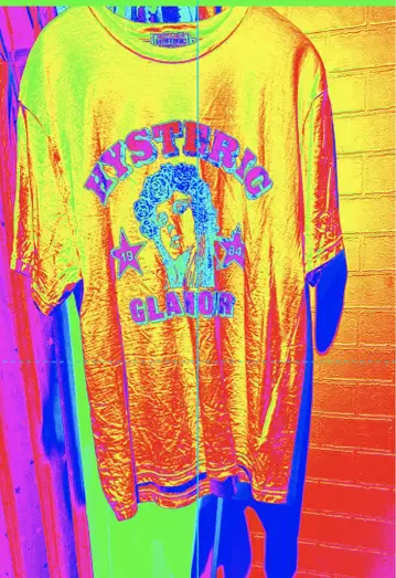 HYSTERIC GLAMOUR 락 티셔츠 L 사이즈 화이트