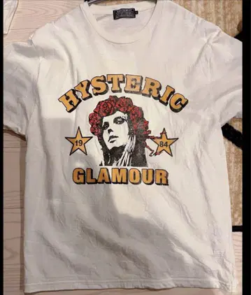 HYSTERIC GLAMOUR 락 티셔츠 L 사이즈 화이트