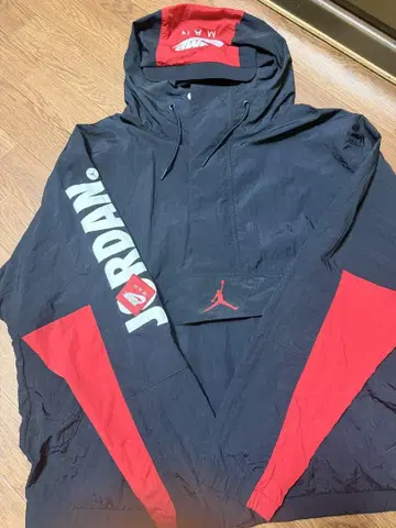 Jordan 후드 부착 나일론 자켓 네이비/레드