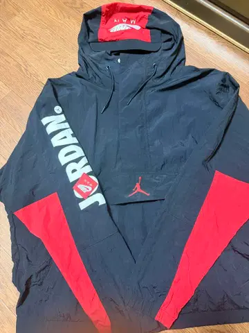 Jordan 후드 부착 나일론 자켓 네이비/레드