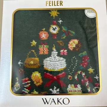 새상품 페이저 와코 손수건 WAKO TREE 그린 x 화이트
