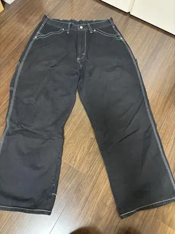 리 블랙 워크 팬츠