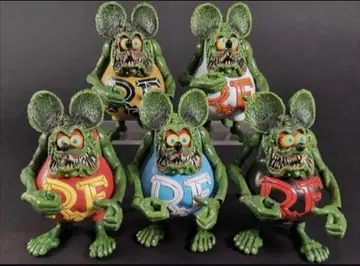 랫핑크 5체 세트 피규어 차고 ratfink 바이크