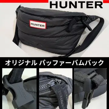 HUNTER 숄더백 블랙 퍼 범백