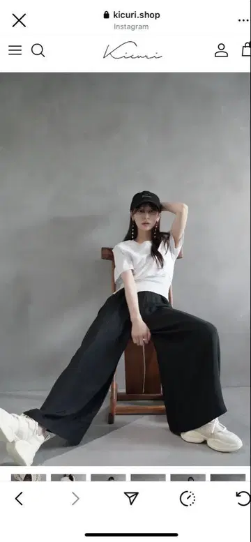 블랙 와이드 팬츠
