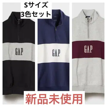 [새상품] GAP 컬러 블록 GAP 로고 하프 지퍼 풀오버 3종