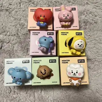 bt21 모니터 피규어 컴플리트 세트