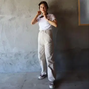 epa epa 에파 high rise wide jeans(Ecru)