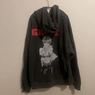 GANTZ THE SUGAR PUNCH 다크 그레이 후드티 L