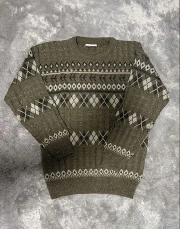 구제 빈티지 패턴 니트 80s 90s