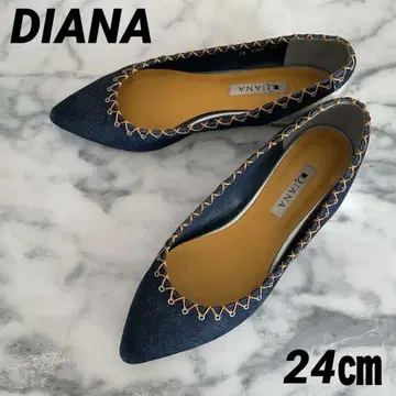 DIANA 데님 실버 스틸레토 펌프스