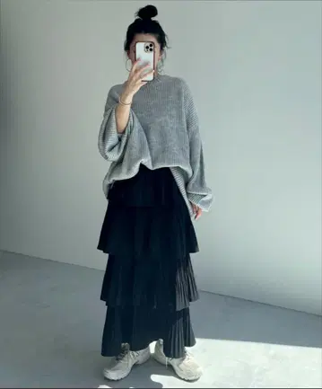 wee9s 프릴 장식 블랙 플레어 플라멩코 스커트 새상품급