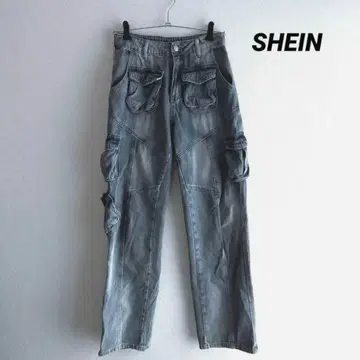 SHEIN 플랩 포켓 카고 청바지 XS