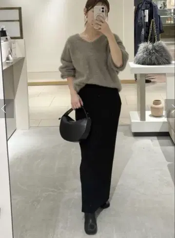 lounge dress 분또 타이트 스커트 블랙