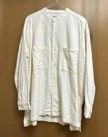 ORDINARY FITS 면, 린넨, 울 혼방 셔츠 (사이즈 1)