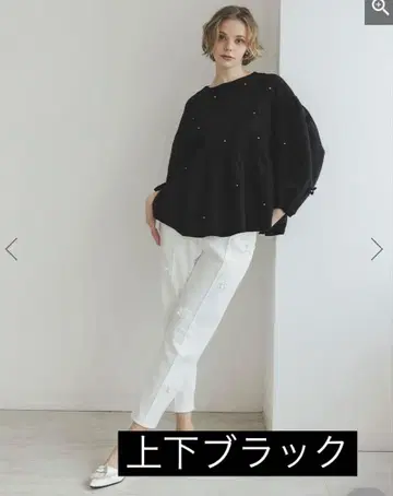 donoban 플라워 모티브 상의 팬츠 셋업