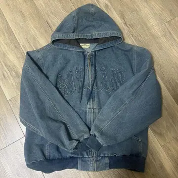 SCREAM 자수 데님 후드티